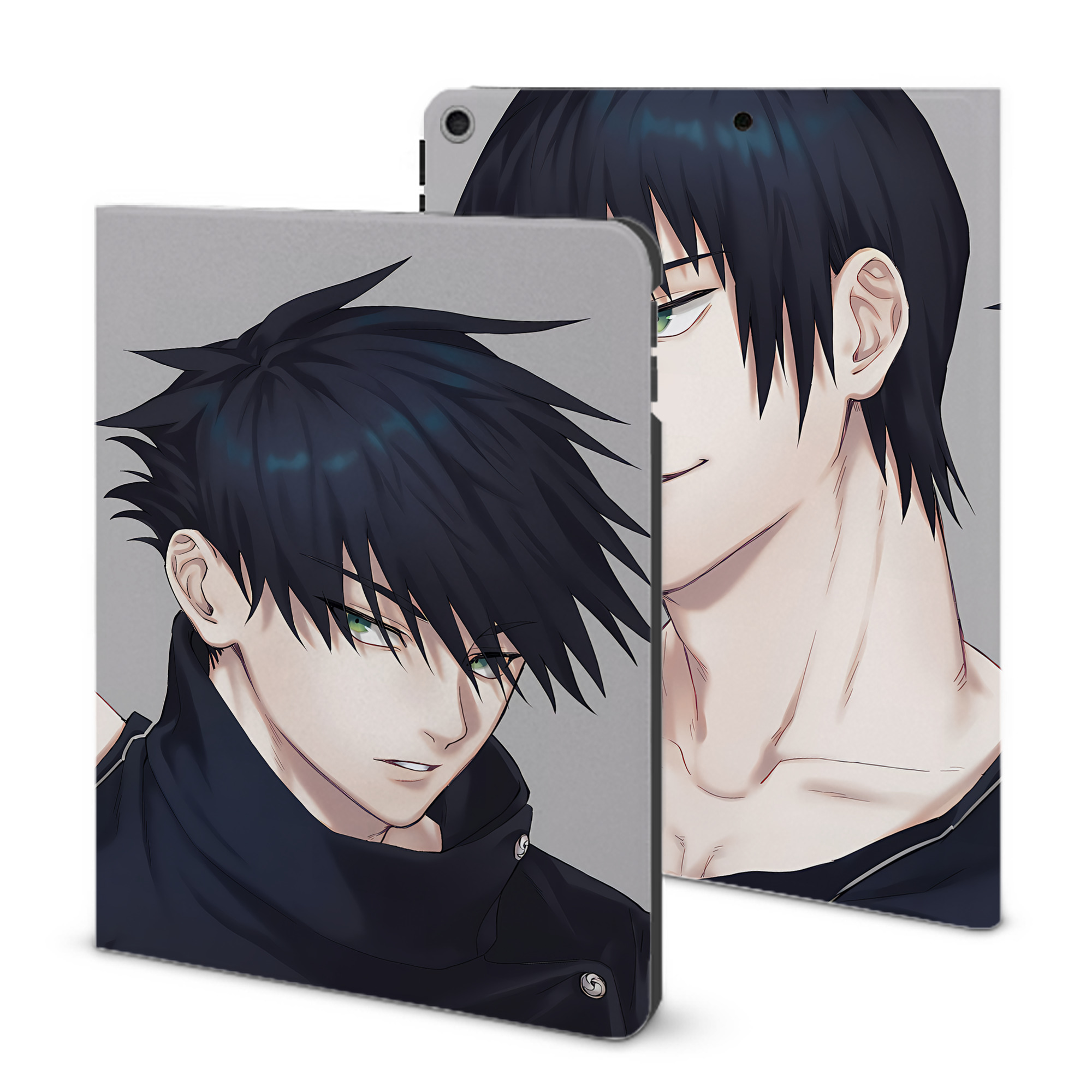 （画像用） 呪術廻戦 Jujutsu Kaisen IPad ケース ブック型 PUレザー TPU 耐衝撃 軽量 薄型 ペン収納なし 全面保護 IPad 各モデル対応